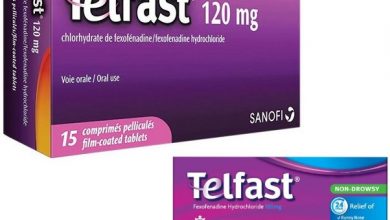 Photo of telfast تلفاست أقراص 180 مجم أو 120 مجم فيكسوفينادين علاج الحساسية
