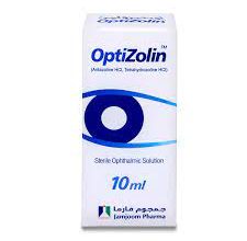 Photo of OPTIZOLIN كبريتات الانتازولين تيتراهيدروزولين قطرة للعين علاج الحساسية